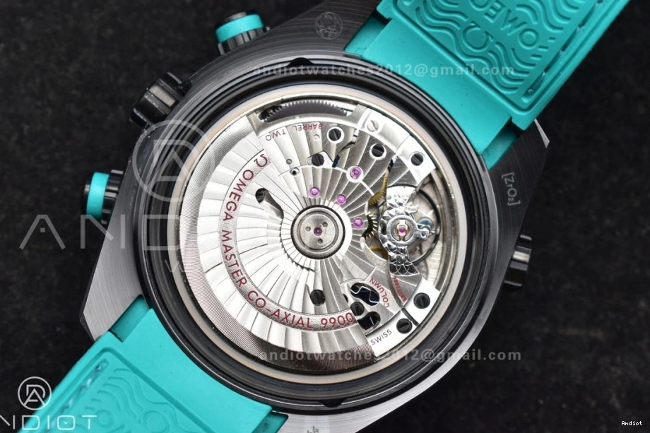 on Chrono Dial Ceramic Deep M+SF Strap Black A9900 Best Master Ocean 1:1 Planet Edition Rubber Blue Black 0103